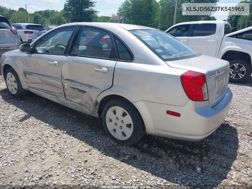 2007 Suzuki Forenza Convenience VIN: KL5JD56Z37K545965 Lot: 42126552