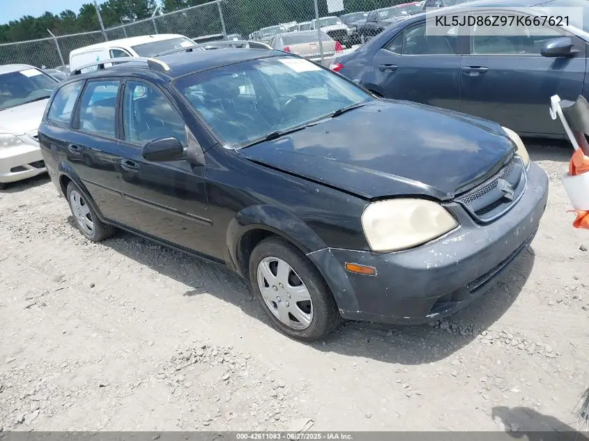 2007 Suzuki Forenza Convenience VIN: KL5JD86Z97K667621 Lot: 42611083