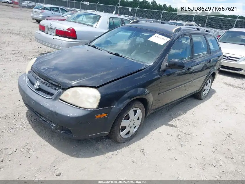 2007 Suzuki Forenza Convenience VIN: KL5JD86Z97K667621 Lot: 42611083