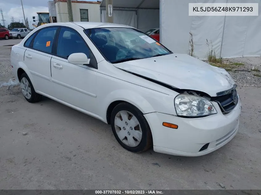 2008 Suzuki Forenza Convenience/Popular/ VIN: KL5JD56Z48K971293 Lot: 37707032
