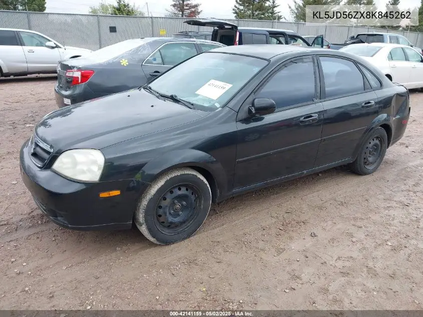 2008 Suzuki Forenza Convenience/Popular VIN: KL5JD56ZX8K845262 Lot: 42141159