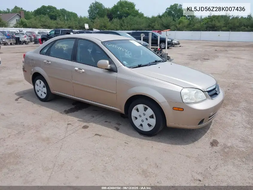 2008 Suzuki Forenza Convenience/Popular VIN: KL5JD56Z28K007436 Lot: 42484184