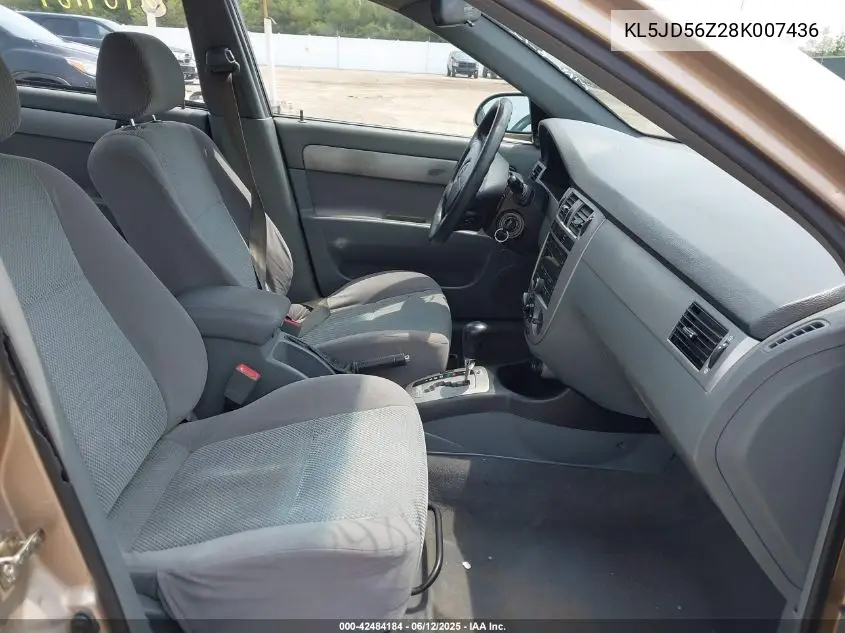 2008 Suzuki Forenza Convenience/Popular VIN: KL5JD56Z28K007436 Lot: 42484184