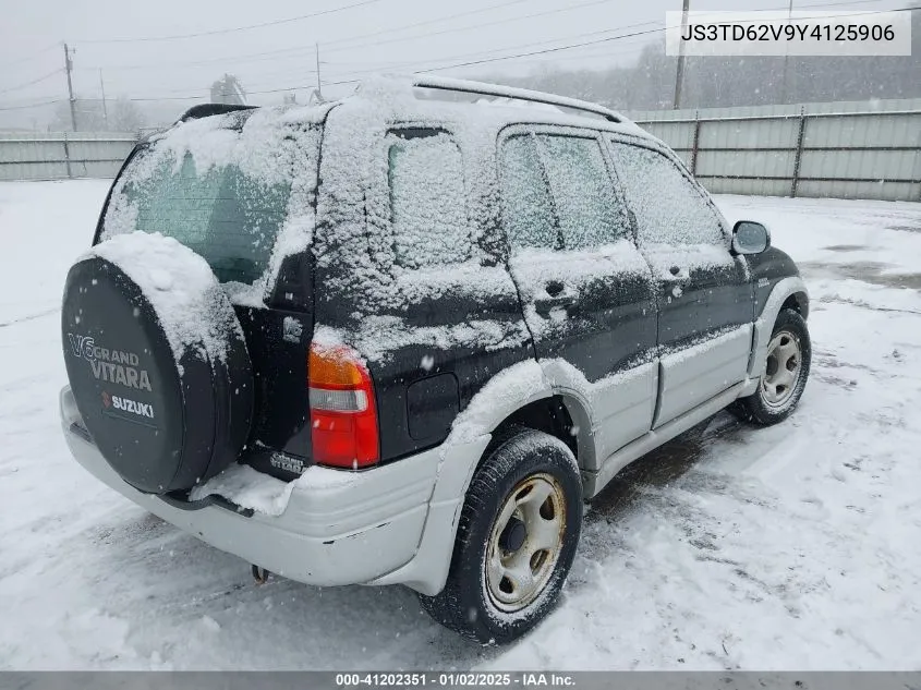 2000 Suzuki Grand Vitara Jlx/Jlx+/Limited VIN: JS3TD62V9Y4125906 Lot: 41202351