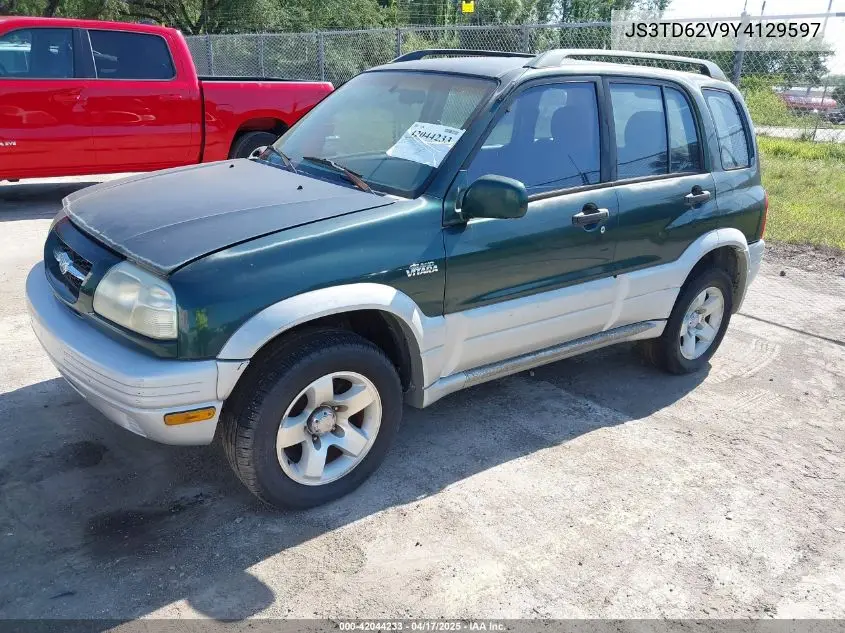 2000 Suzuki Grand Vitara Jlx/Jlx+/Limited VIN: JS3TD62V9Y4129597 Lot: 42044233