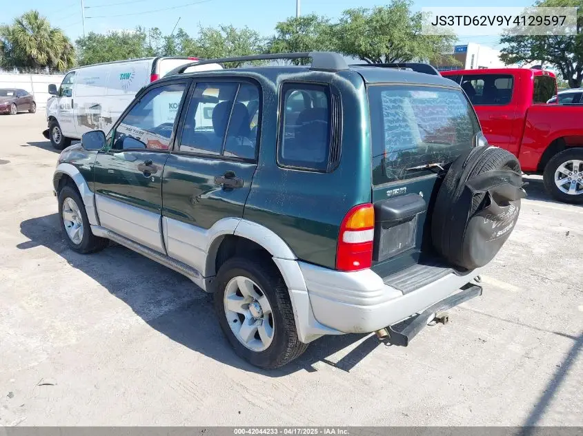 2000 Suzuki Grand Vitara Jlx/Jlx+/Limited VIN: JS3TD62V9Y4129597 Lot: 42044233