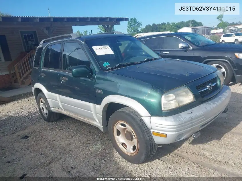 2000 Suzuki Grand Vitara Jlx/Jlx+/Limited VIN: JS3TD62V3Y4111015 Lot: 42182765