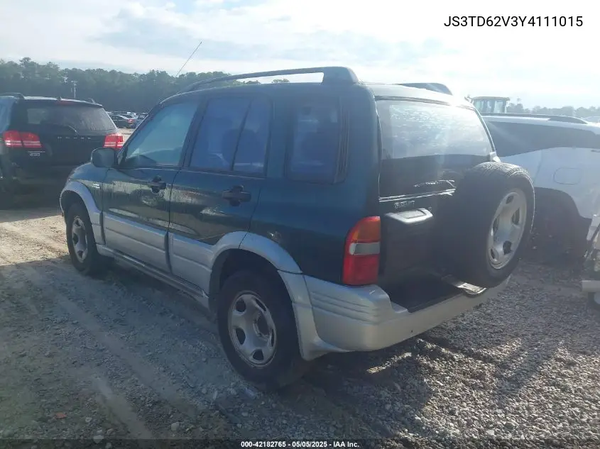 2000 Suzuki Grand Vitara Jlx/Jlx+/Limited VIN: JS3TD62V3Y4111015 Lot: 42182765