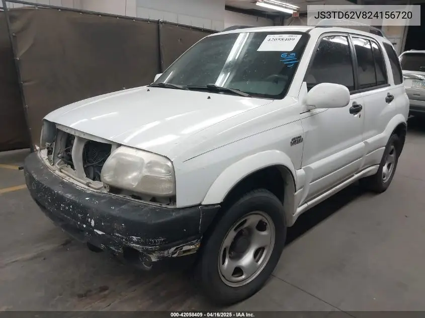 2002 Suzuki Grand Vitara Jlx/Limited VIN: JS3TD62V824156720 Lot: 42058409