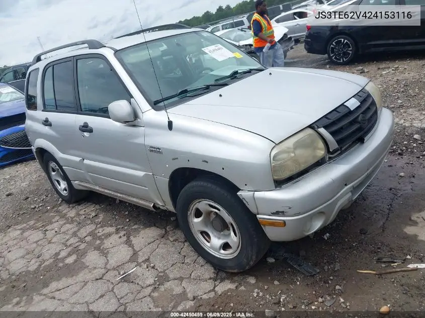 2002 Suzuki Grand Vitara Jls/Limited VIN: JS3TE62V424153116 Lot: 42450459
