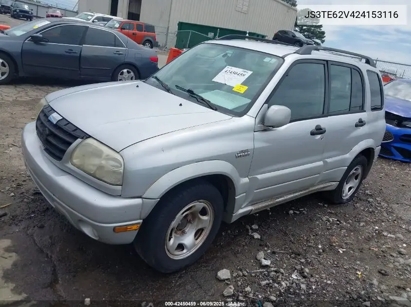2002 Suzuki Grand Vitara Jls/Limited VIN: JS3TE62V424153116 Lot: 42450459