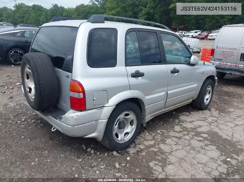 2002 Suzuki Grand Vitara Jls/Limited VIN: JS3TE62V424153116 Lot: 42450459