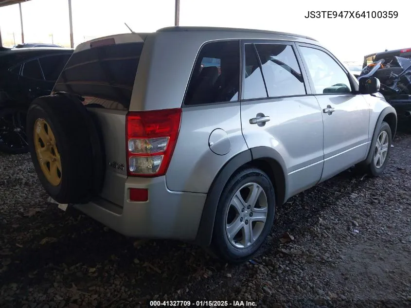 2006 Suzuki Grand Vitara Luxury VIN: JS3TE947X64100359 Lot: 41327709