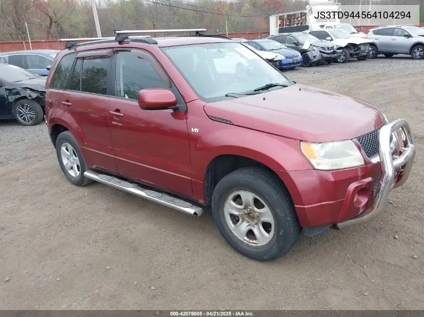 2006 Suzuki Grand Vitara Xsport VIN: JS3TD944564104294 Lot: 42076005