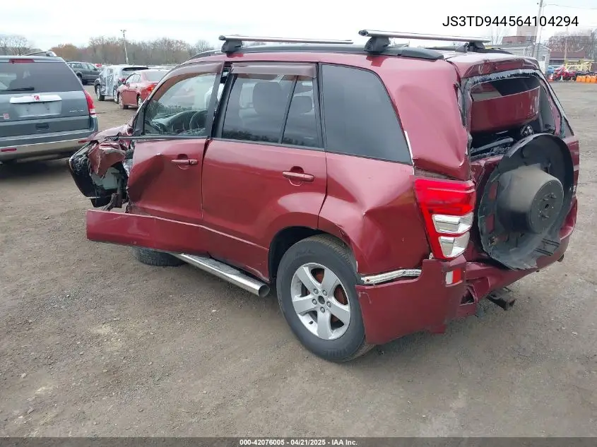 2006 Suzuki Grand Vitara Xsport VIN: JS3TD944564104294 Lot: 42076005