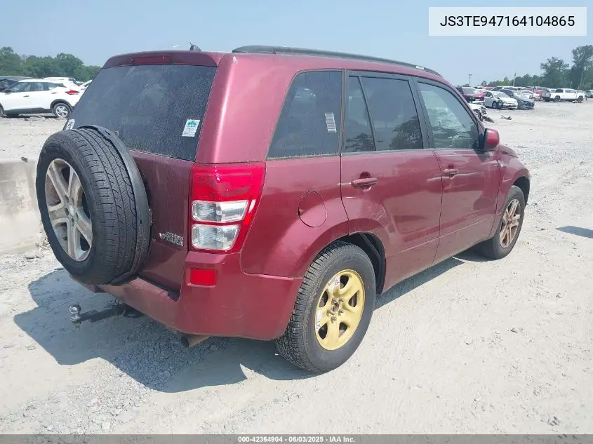 2006 Suzuki Grand Vitara Luxury VIN: JS3TE947164104865 Lot: 42364904