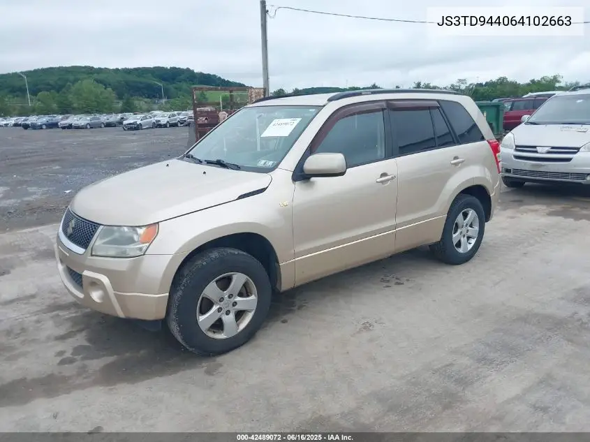 2006 Suzuki Grand Vitara Xsport VIN: JS3TD944064102663 Lot: 42489072