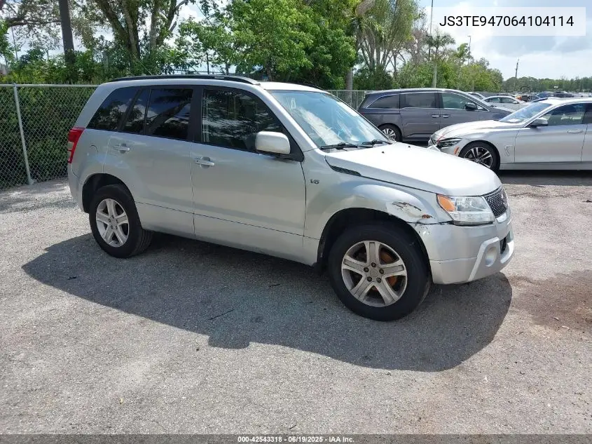 2006 Suzuki Grand Vitara Luxury VIN: JS3TE947064104114 Lot: 42543318