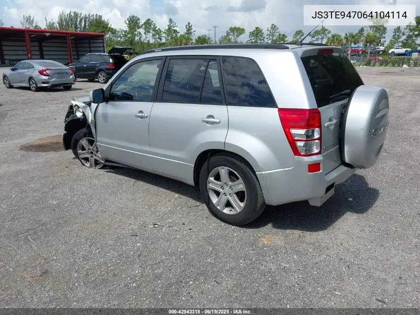 2006 Suzuki Grand Vitara Luxury VIN: JS3TE947064104114 Lot: 42543318