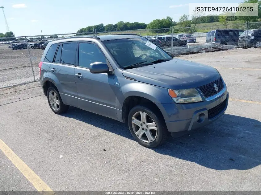2006 Suzuki Grand Vitara Luxury VIN: JS3TD947264106255 Lot: 42632638