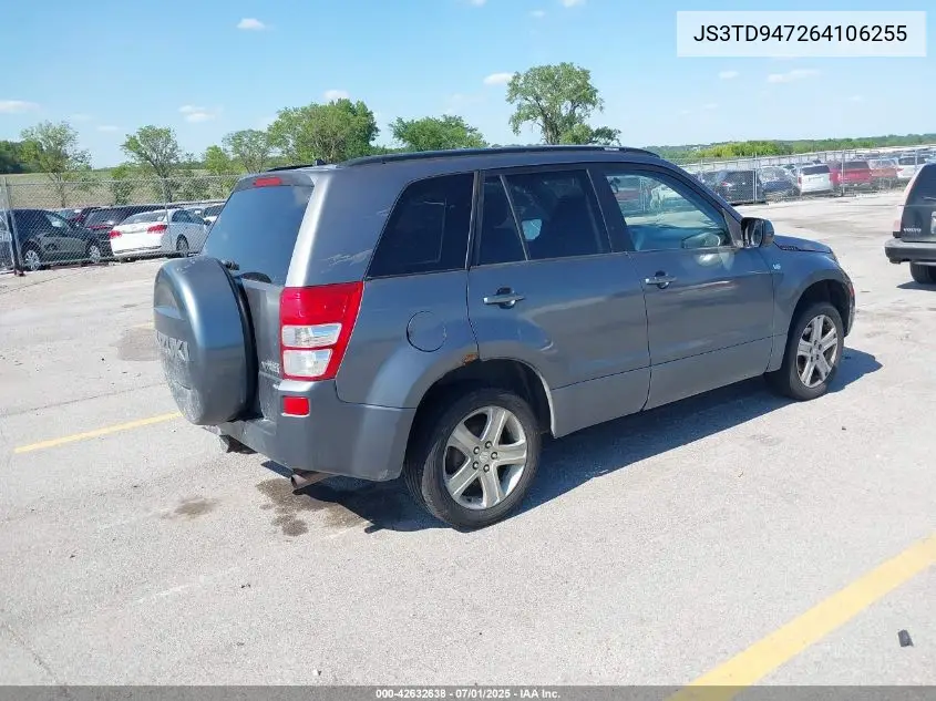 2006 Suzuki Grand Vitara Luxury VIN: JS3TD947264106255 Lot: 42632638