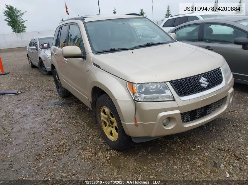 2007 Suzuki Grand Vitara Luxury VIN: JS3TD947874200884 Lot: 12339019