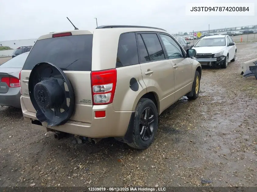 2007 Suzuki Grand Vitara Luxury VIN: JS3TD947874200884 Lot: 12339019