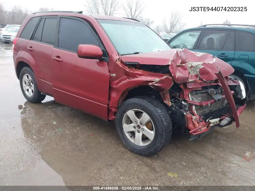 2007 Suzuki Grand Vitara Xsport VIN: JS3TE944074202325 Lot: 41496036