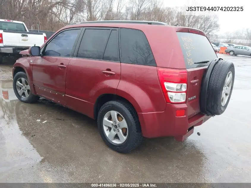2007 Suzuki Grand Vitara Xsport VIN: JS3TE944074202325 Lot: 41496036