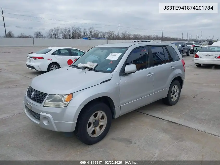 2007 Suzuki Grand Vitara VIN: JS3TE941874201784 Lot: 41618817