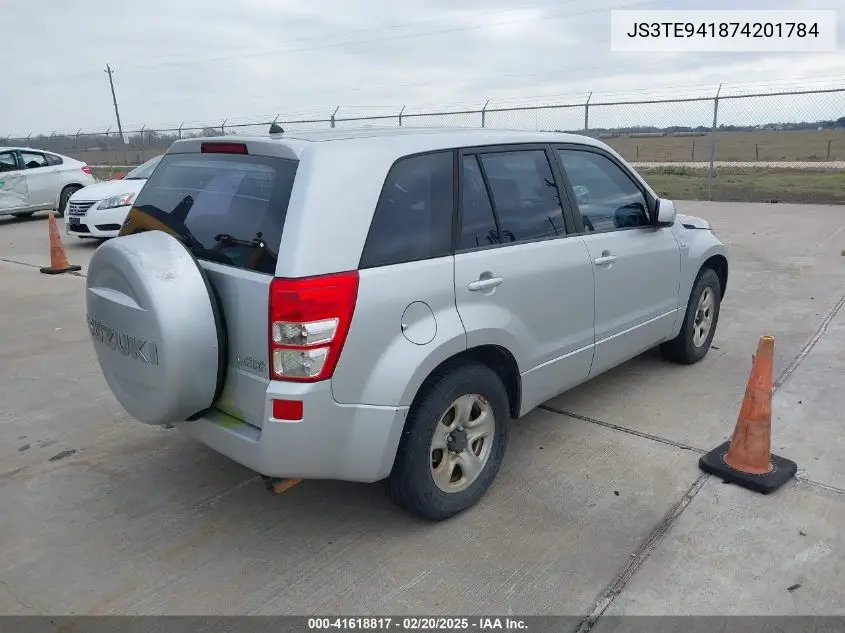 2007 Suzuki Grand Vitara VIN: JS3TE941874201784 Lot: 41618817