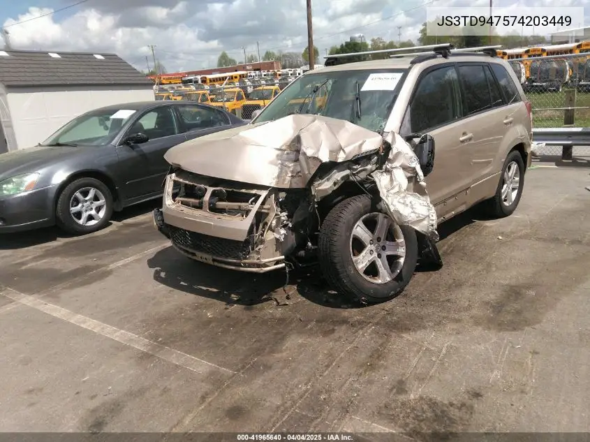 2007 Suzuki Grand Vitara Luxury VIN: JS3TD947574203449 Lot: 41965640
