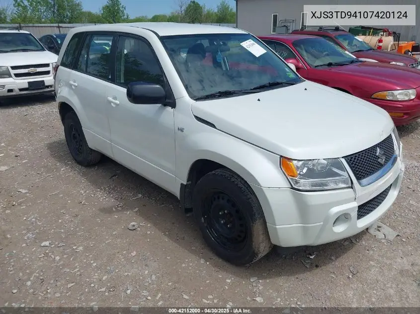 2007 Suzuki Grand Vitara VIN: XJS3TD94107420124 Lot: 42152000