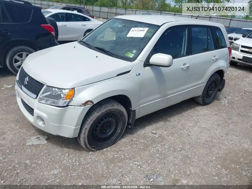 2007 Suzuki Grand Vitara VIN: XJS3TD94107420124 Lot: 42152000
