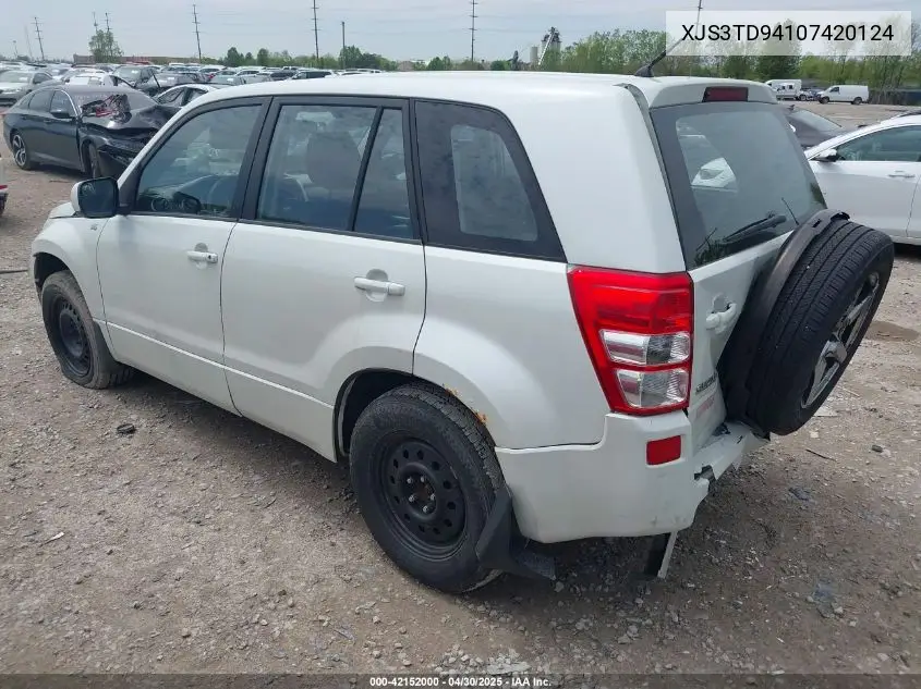 2007 Suzuki Grand Vitara VIN: XJS3TD94107420124 Lot: 42152000