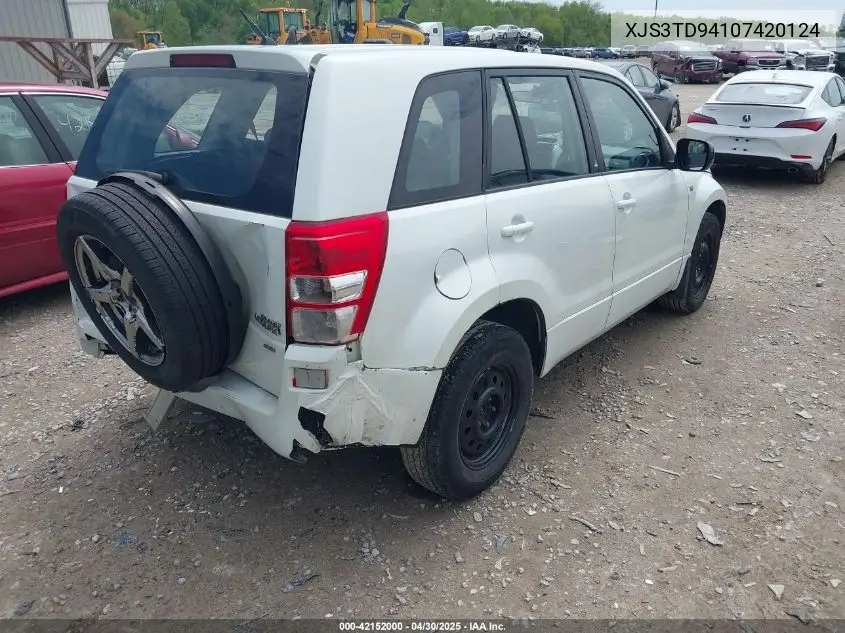2007 Suzuki Grand Vitara VIN: XJS3TD94107420124 Lot: 42152000