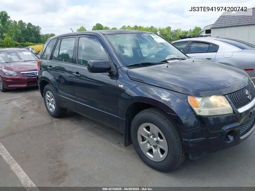 2007 Suzuki Grand Vitara VIN: JS3TE941974200742 Lot: 42152025
