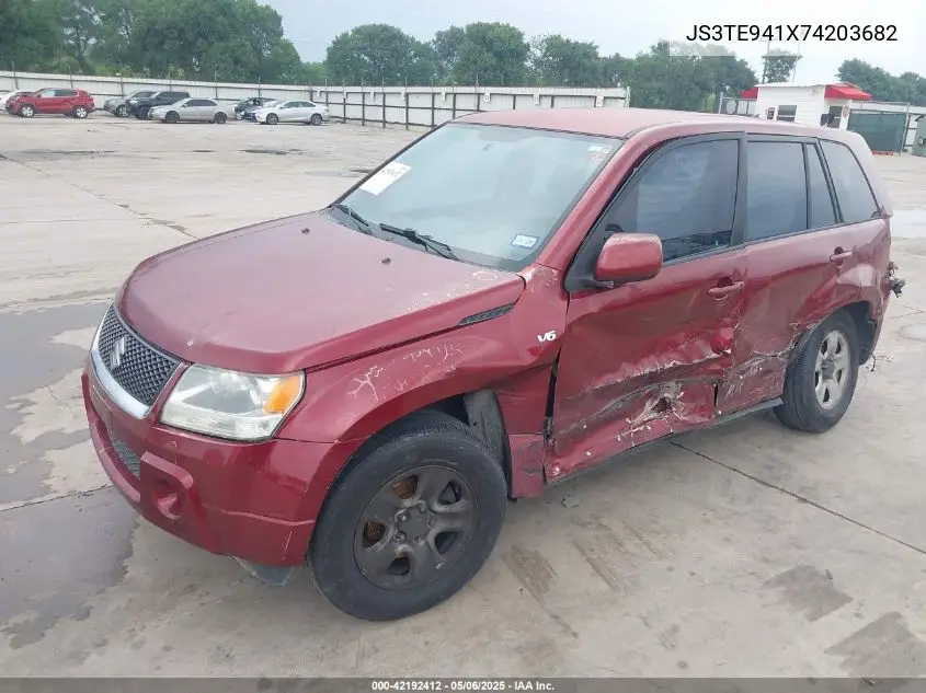 2007 Suzuki Grand Vitara VIN: JS3TE941X74203682 Lot: 42192412