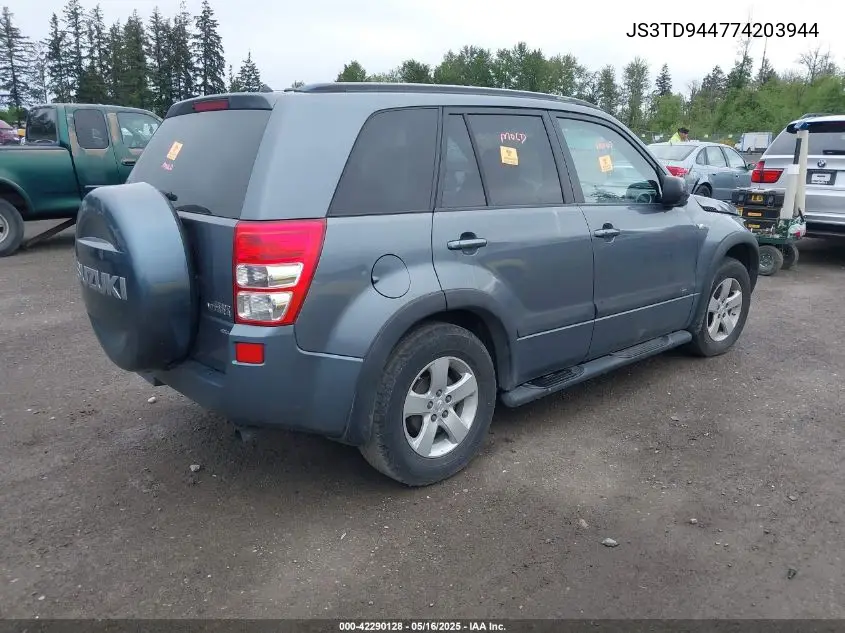 2007 Suzuki Grand Vitara VIN: JS3TD944774203944 Lot: 42290128