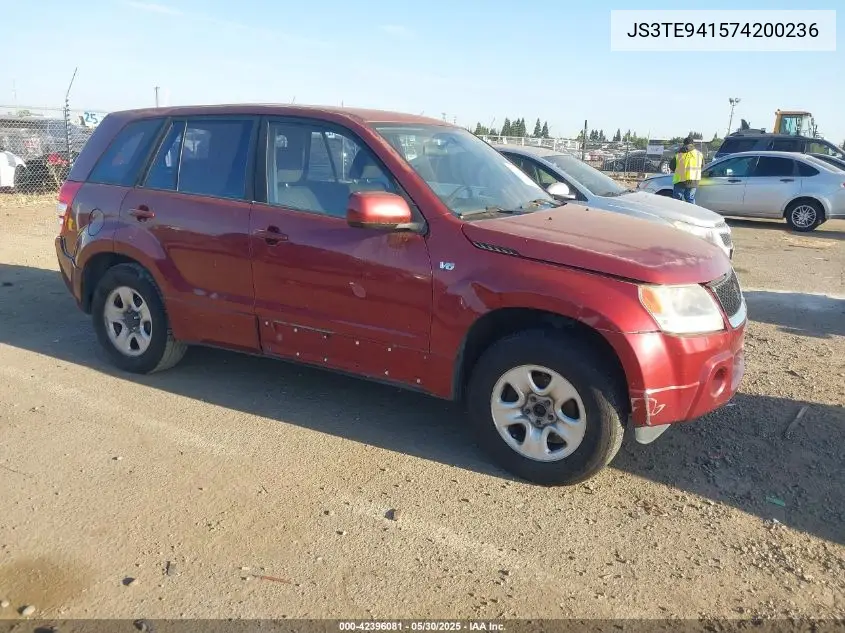 2007 Suzuki Grand Vitara VIN: JS3TE941574200236 Lot: 42396081