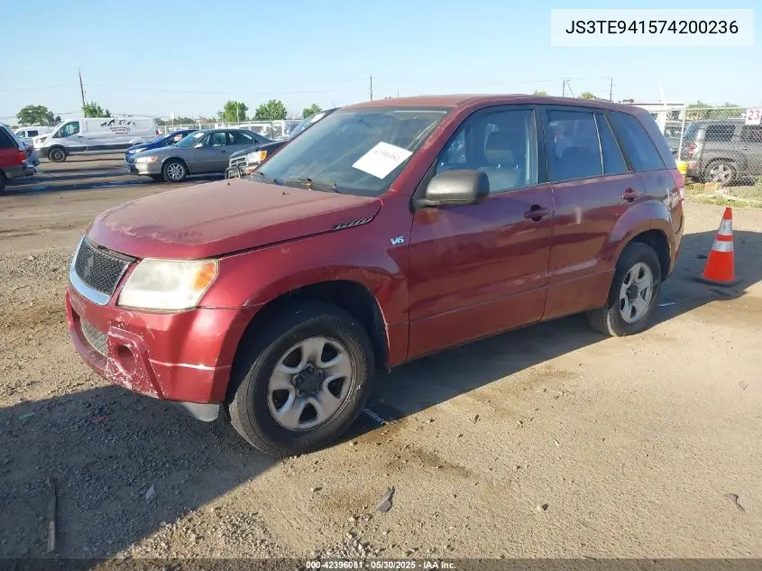 2007 Suzuki Grand Vitara VIN: JS3TE941574200236 Lot: 42396081