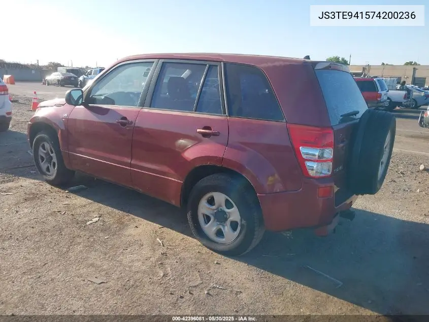 2007 Suzuki Grand Vitara VIN: JS3TE941574200236 Lot: 42396081