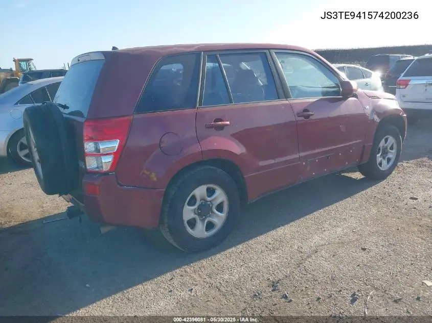 2007 Suzuki Grand Vitara VIN: JS3TE941574200236 Lot: 42396081