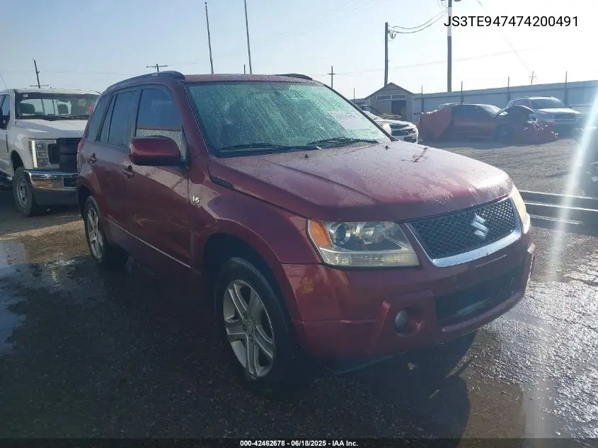 2007 Suzuki Grand Vitara Luxury VIN: JS3TE947474200491 Lot: 42462678