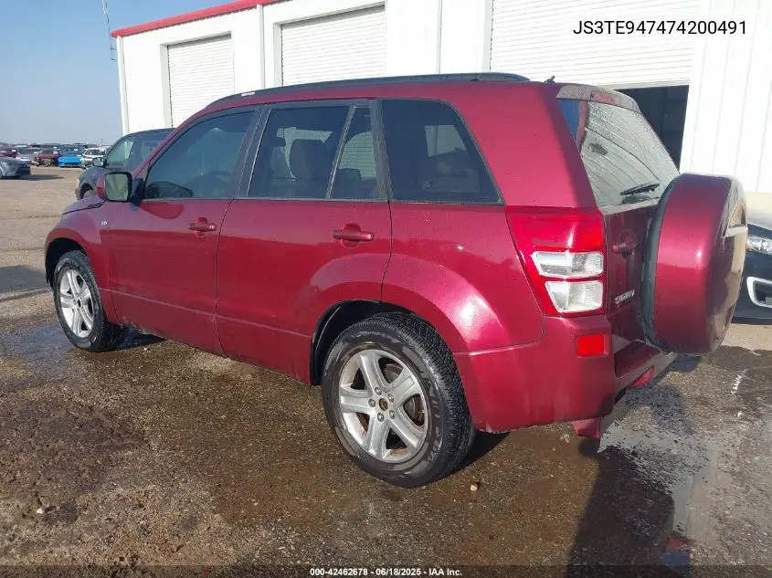 2007 Suzuki Grand Vitara Luxury VIN: JS3TE947474200491 Lot: 42462678