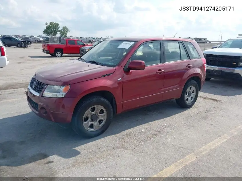 2007 Suzuki Grand Vitara VIN: JS3TD941274205171 Lot: 42506693