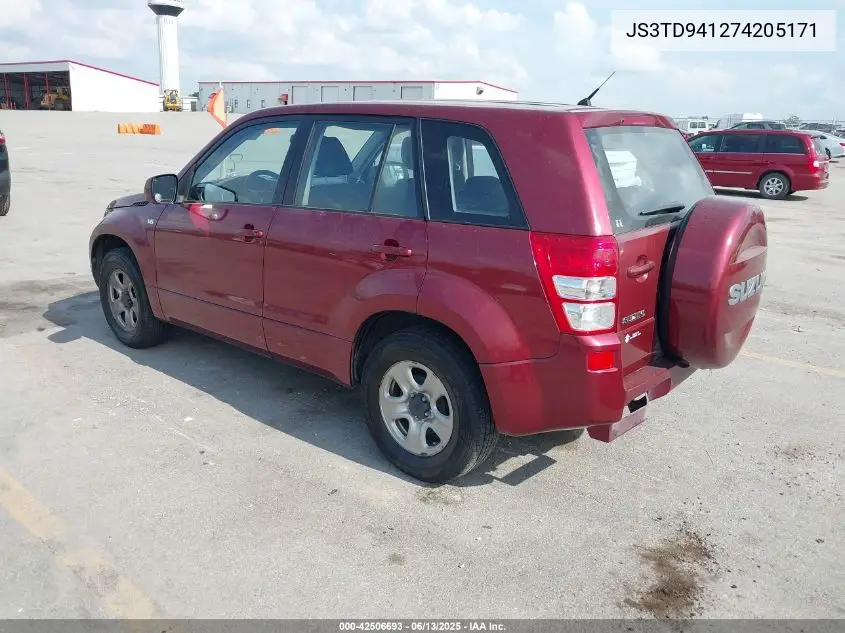 2007 Suzuki Grand Vitara VIN: JS3TD941274205171 Lot: 42506693