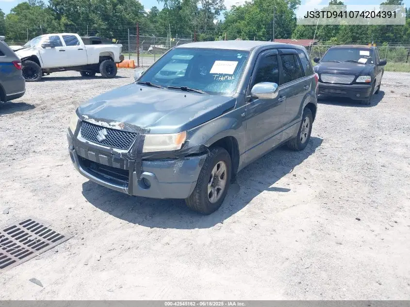 2007 Suzuki Grand Vitara VIN: JS3TD941074204391 Lot: 42545162