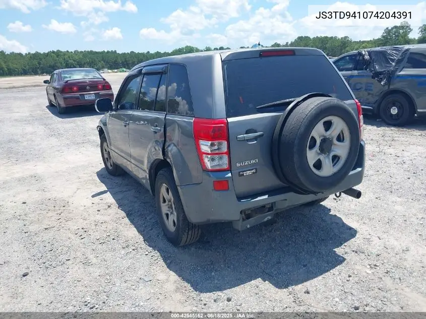2007 Suzuki Grand Vitara VIN: JS3TD941074204391 Lot: 42545162
