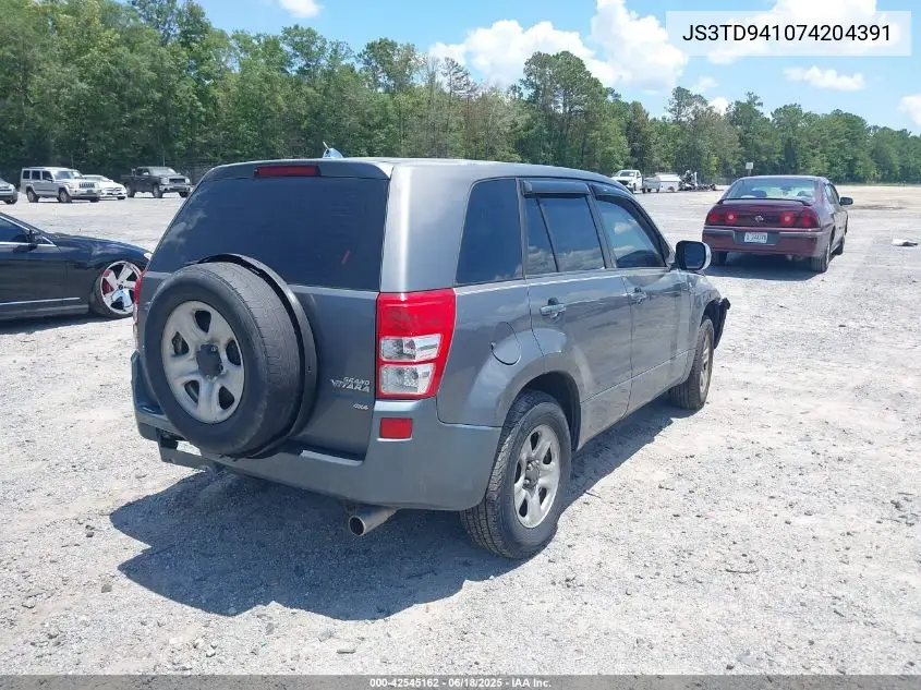 2007 Suzuki Grand Vitara VIN: JS3TD941074204391 Lot: 42545162
